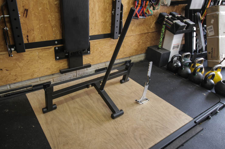 Genesis Deadlift Jack in a garage gym