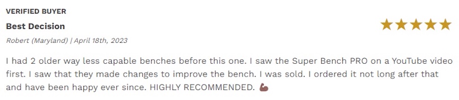 A positive review of the Ironmaster Super Bench Pro V2