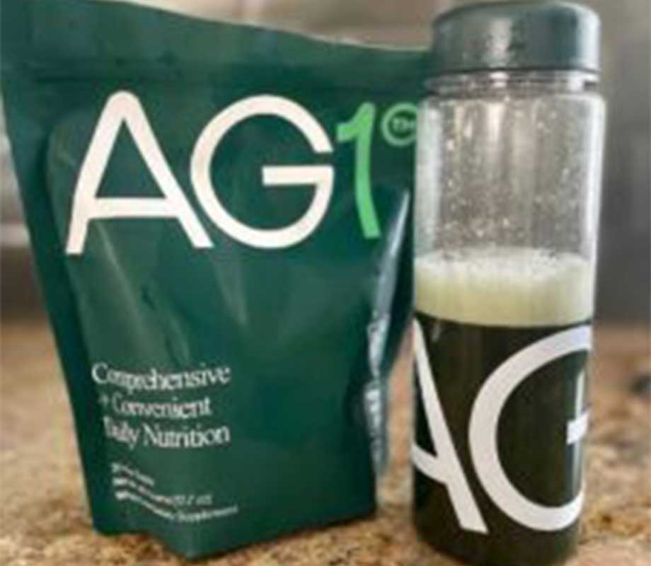 Athletic Greens with shaker bottle