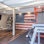 american flag garage gym