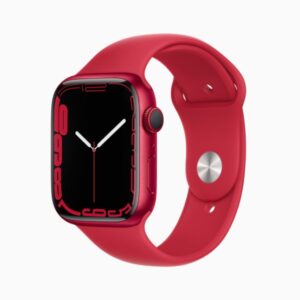 An image of a red Apple Watch Series 7