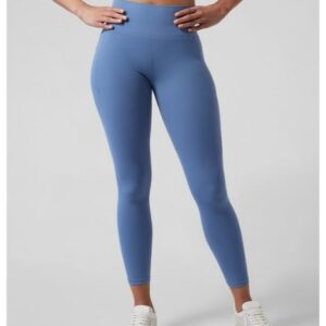 athleta salutation stash 7/8 tight blue product photo