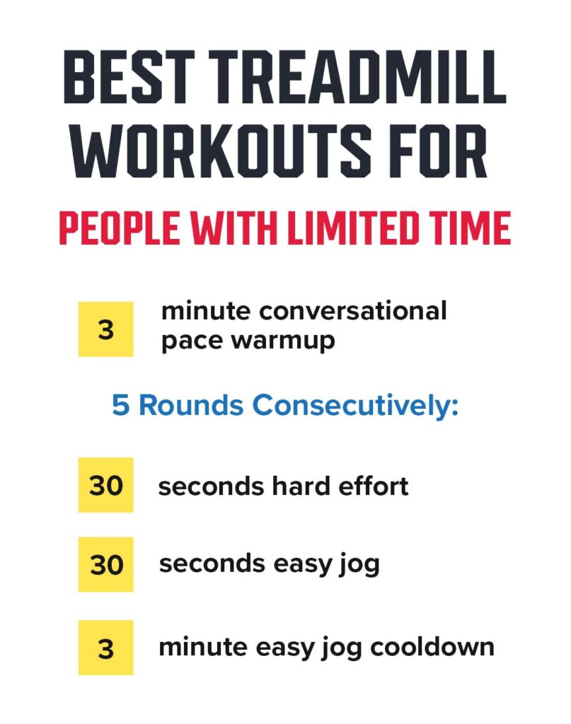 best treadmill workouts for people with limited time infographic