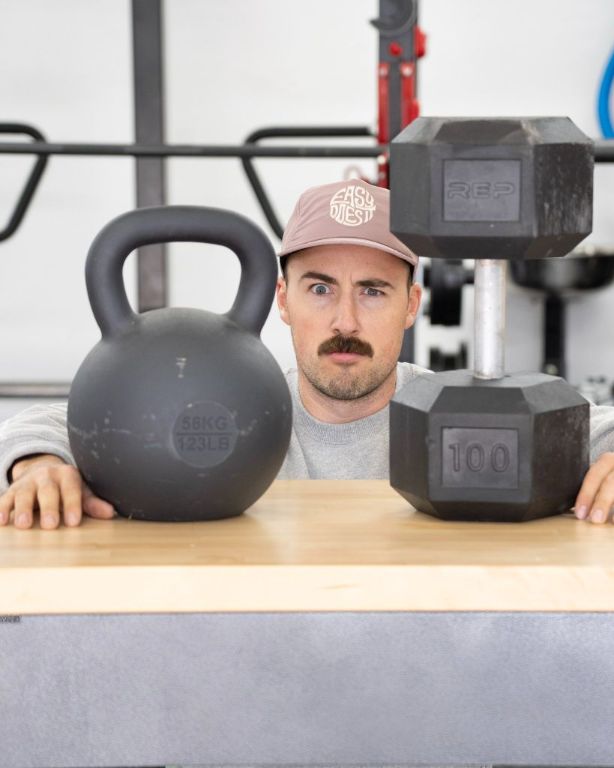 Coop dumbbell vs kettlebell