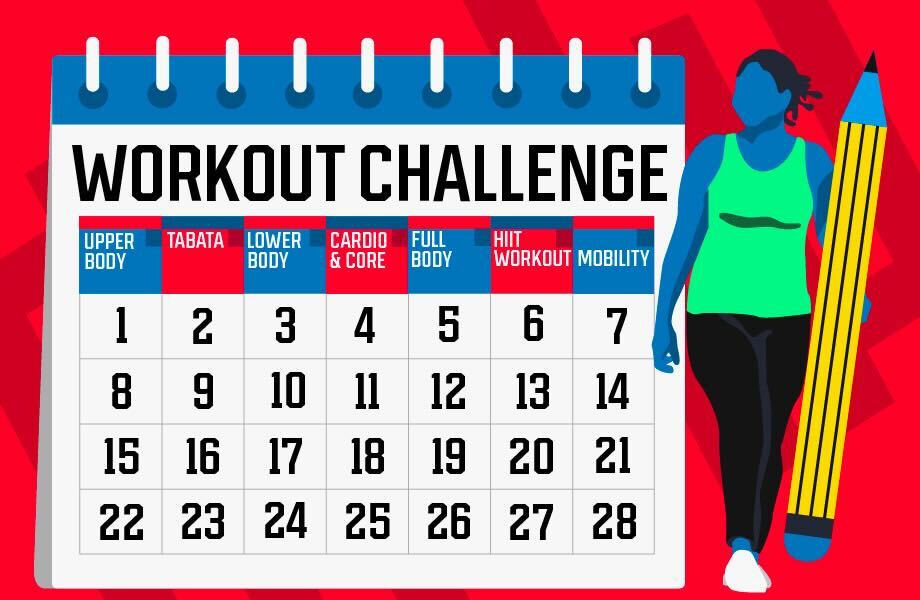 28-Day Workout Challenge: Four Weeks of Progress and Accountability Cover Image