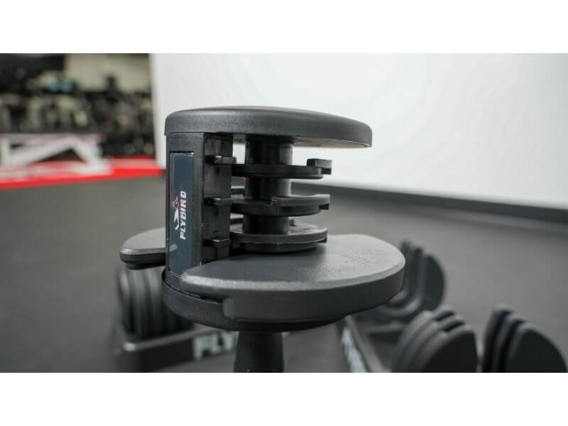 Flybird Adjustable Dumbells close up vertical