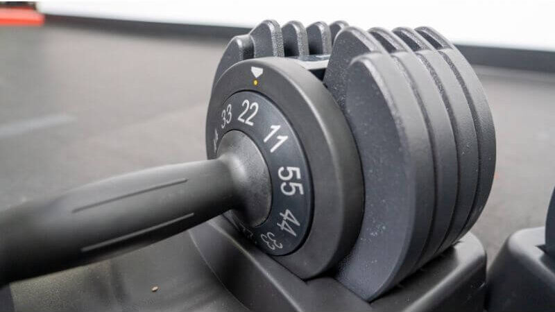 Flybird Adjustable Dumbells close up weight