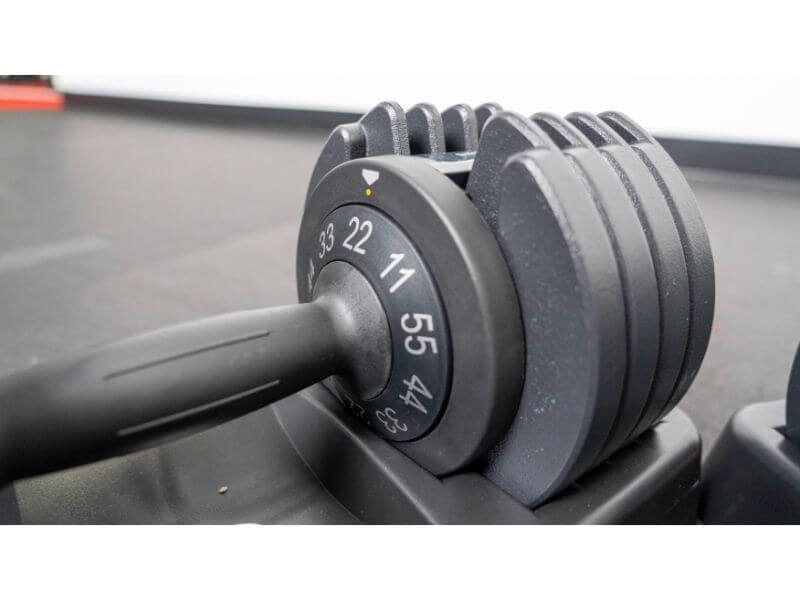 Flybird Adjustable Dumbells close up weight