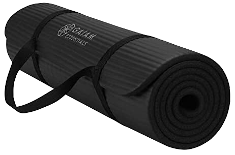 Gaiam Essentials Thick Yoga Mat Fitness & Exercise Mat