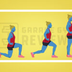 glute exercises at home feature graphic yellow background