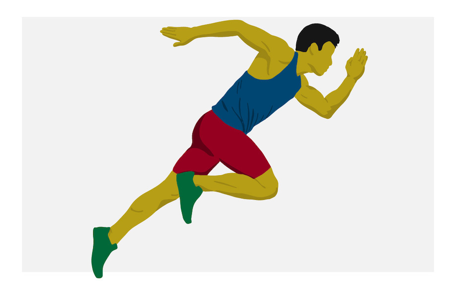 An image of a man sprinting