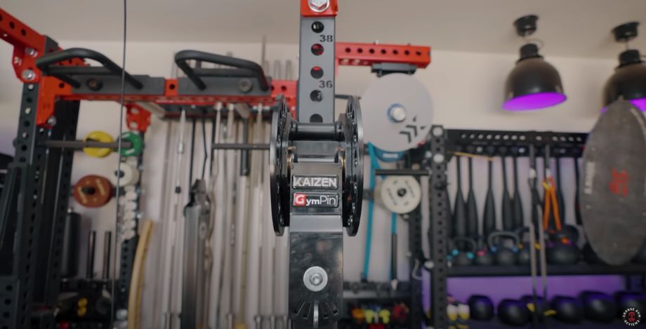 Front view of the GymPin x Kaizen jammer arm attachment