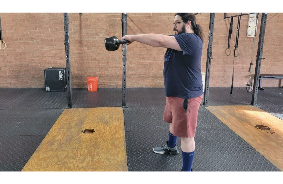 kb swing with amazon basics kettlebell