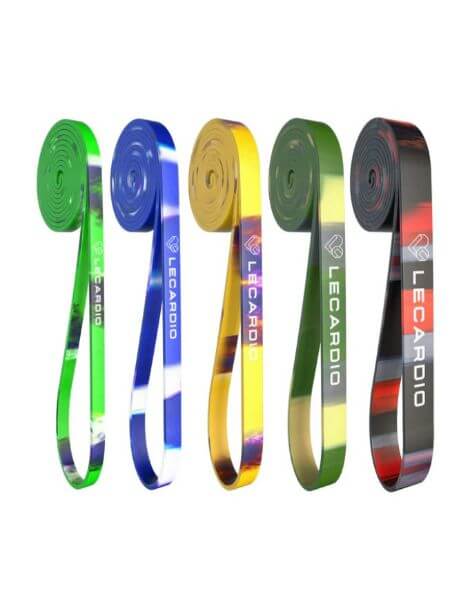 Lecardio Multicoloured Resistance Bands Assistance Set