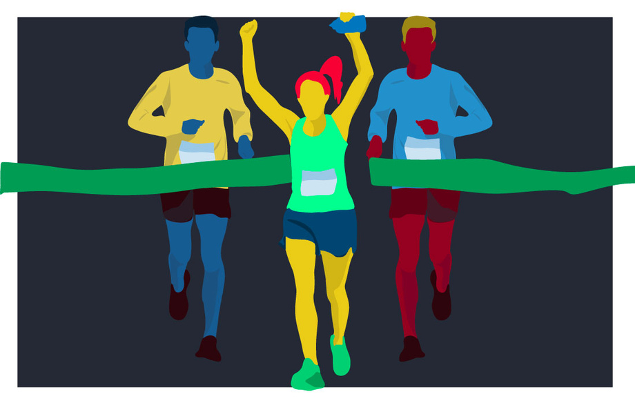 marathon finish line illustration running pace chart