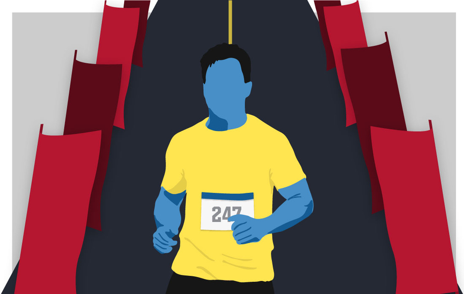 marathon running illustration