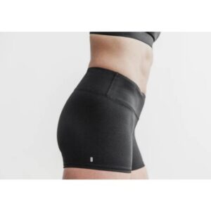 nobull mid rise ribbed short black