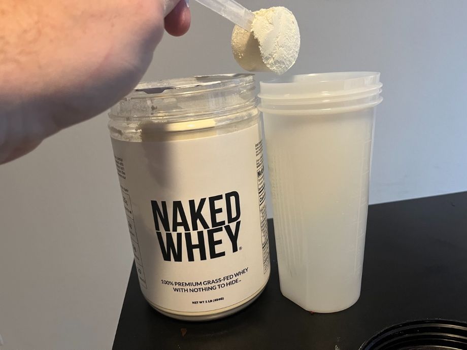 Scooping Naked Whey Unflavored Protein