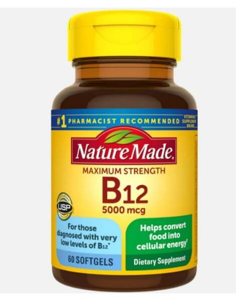Nature Made Vitamin B12 Maximum Strength 5000 mcg Softgels