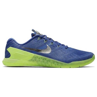 blue and green Nike Metcon 3