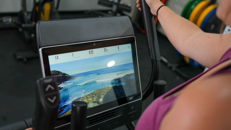 View of touchscreen display NordicTrack AirGlide