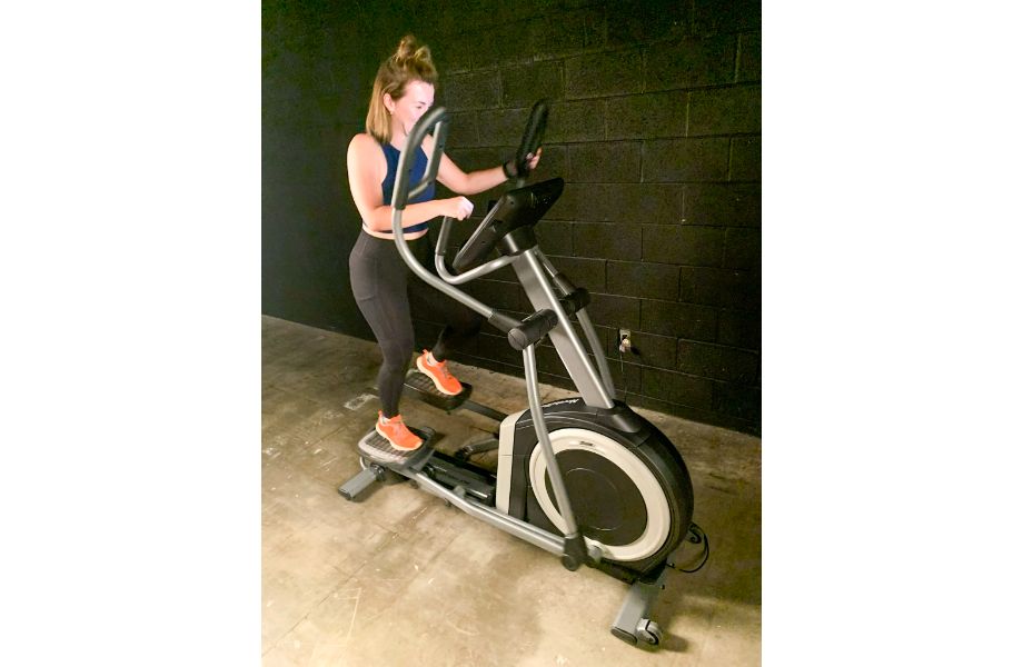 nordictrack commercial 9.9 elliptical being used