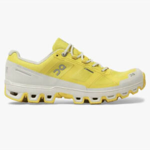 on cloudventure waterproof yellow shoe