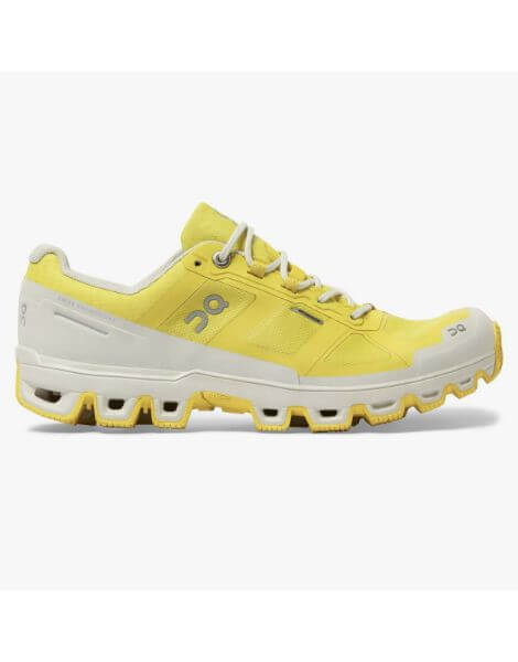 on cloudventure waterproof yellow shoe