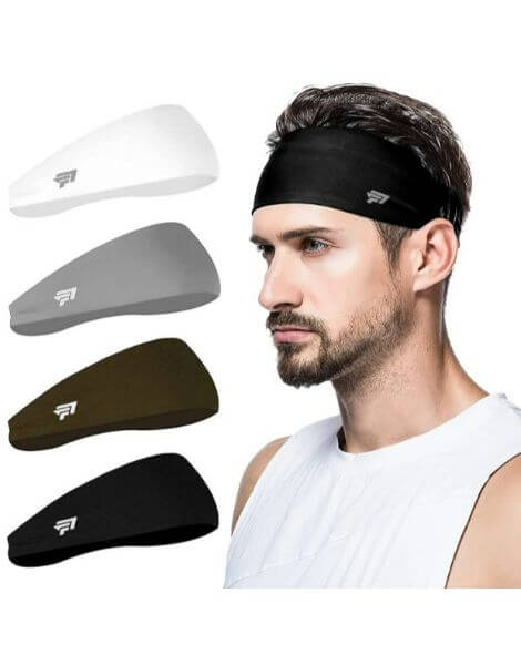 Mens Headband - Guys Sweatband & Sports Headband for Running Crossfit  Working