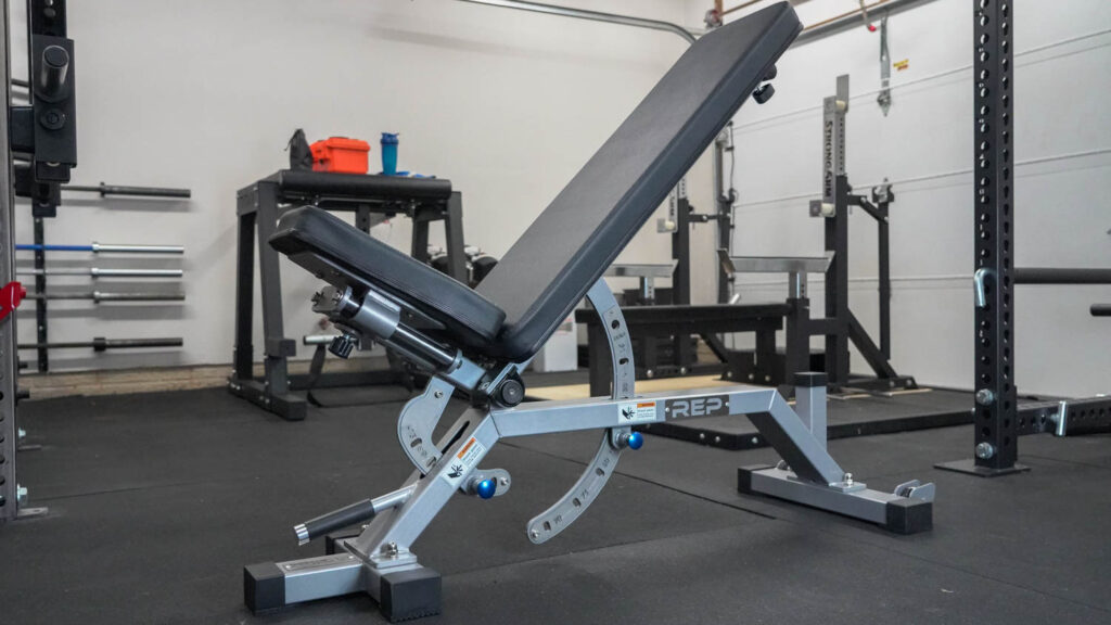 The REP AB-5000 Bench in a home gym
