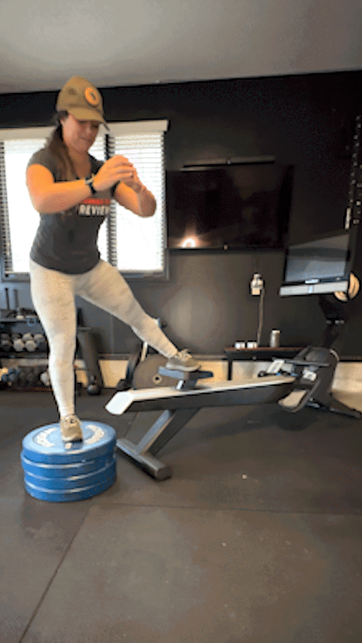 lunges with rower