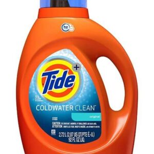 tide coldwater clean liquid detergent product on white background