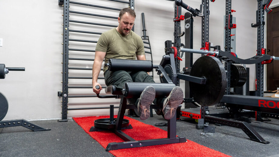 Single Leg Resistance Band Seated Leg Extension