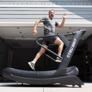 Coop running on the Tru Grit treadmill.