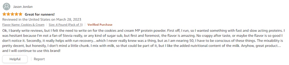 A positive review of the Musclepharm Combat Protein Powder
