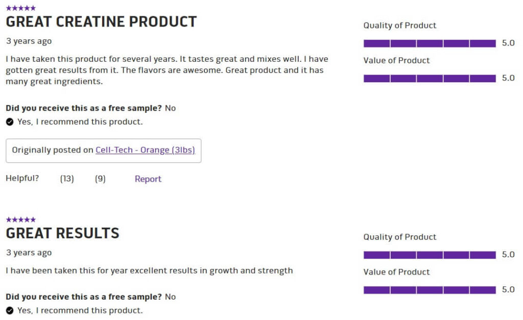 A positive review of the Muscletech Creatine 1