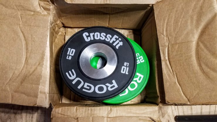 Rogue Dumbbell Bumpers in a box