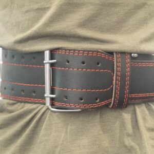 REP 4-Inch Black Leather Lifting Belt