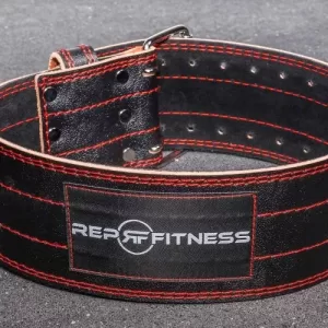 REP 4-Inch Black Leather Lifting Belt