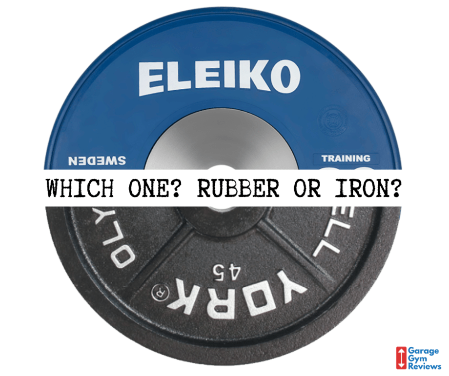 rubber or iron bumper plates