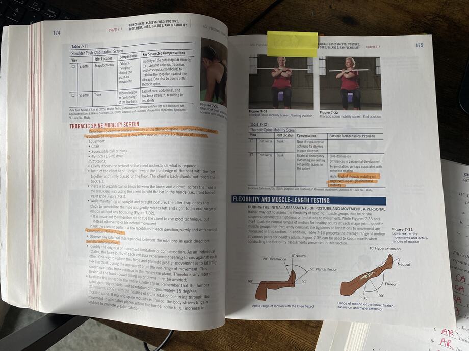 personal trainer study materials