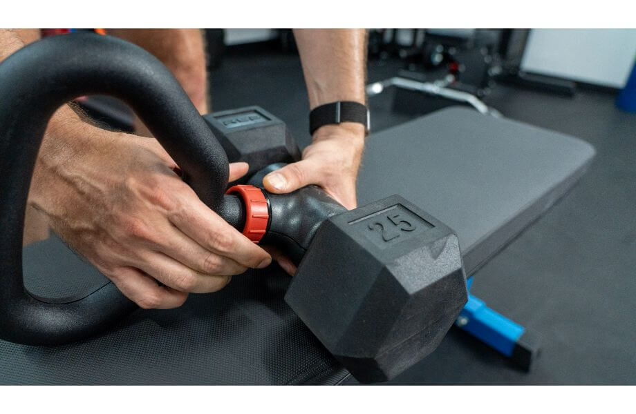 adding weigght Jayflex hyperbell bar kettlebell