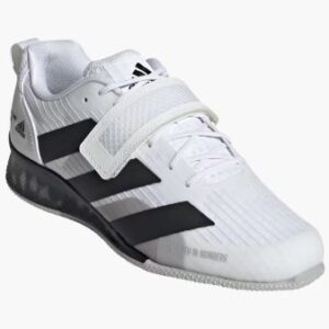 The Adidas Adipower III in white, side view