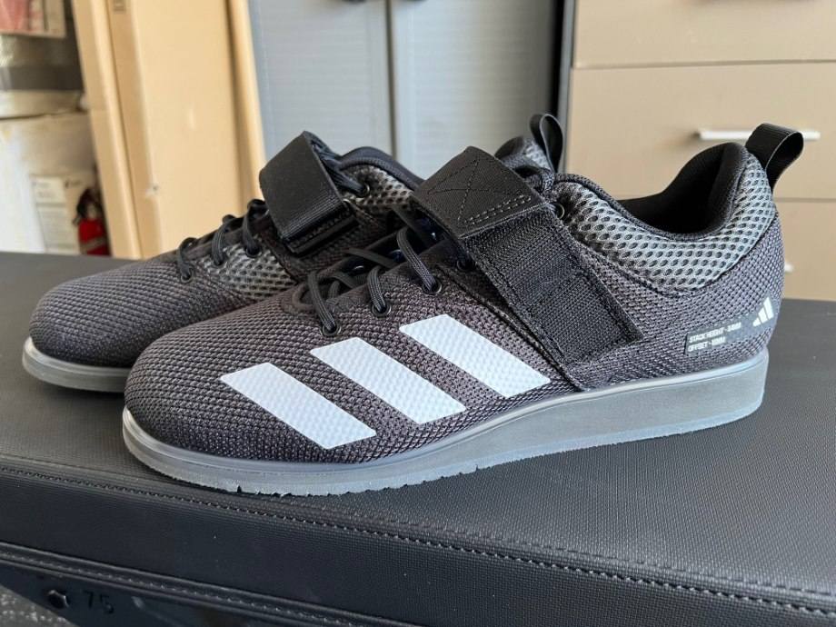 Side view of the adidas Powerlift 5 shoes.