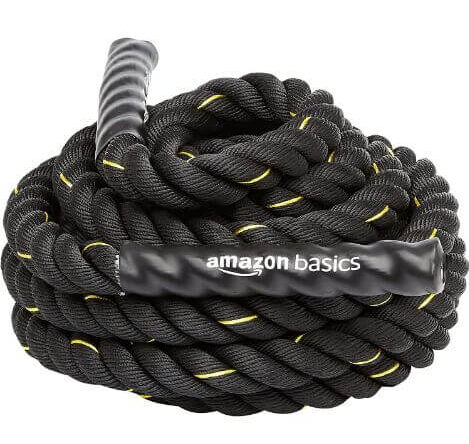 amazon basics battle rope on white background