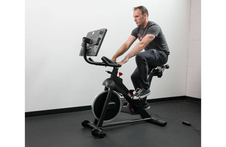 anthony using pro form studio pro bike