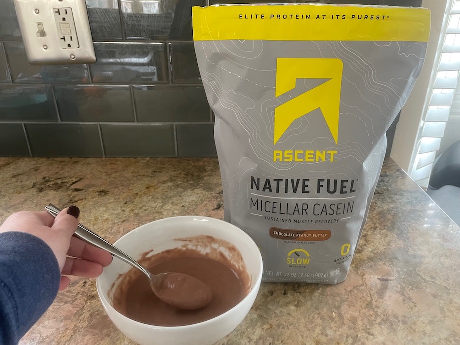 An image of Ascent casein protein pudding