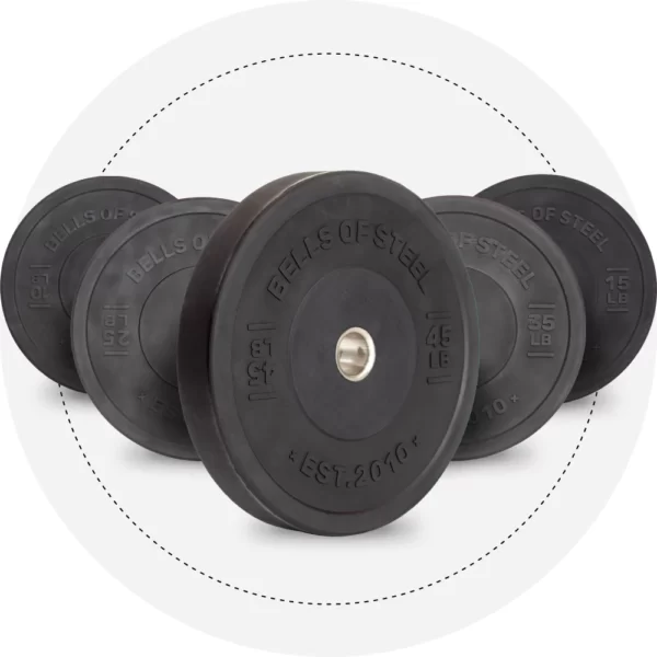 Bells of Steel All Black Bumper Plates (45 lb)