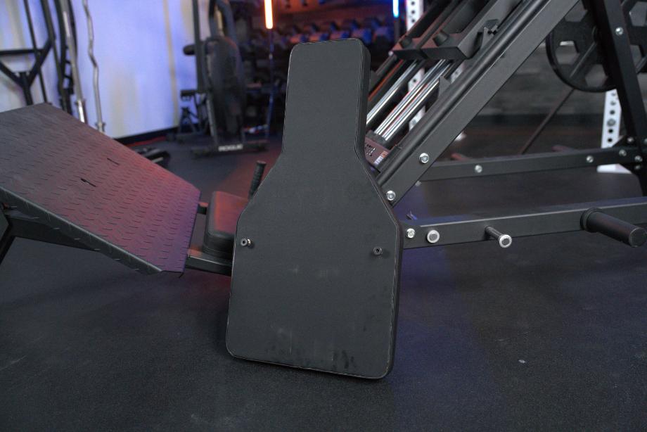 Back of the foot pad plate for a Bells of Steel Iso Leg Press and Hack Squat Machine.