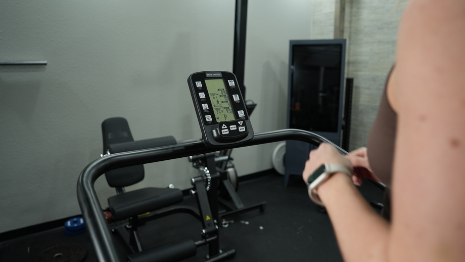 Monitor on the Bells of Steel Manual Treadmill.